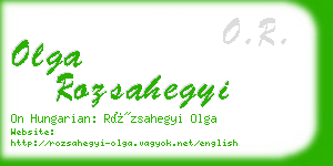 olga rozsahegyi business card